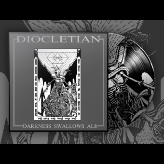 DIOCLETIAN Darkness Swallows All LP , GREY + SCREEN PRINTED B-SIDE [VINYL 12"]